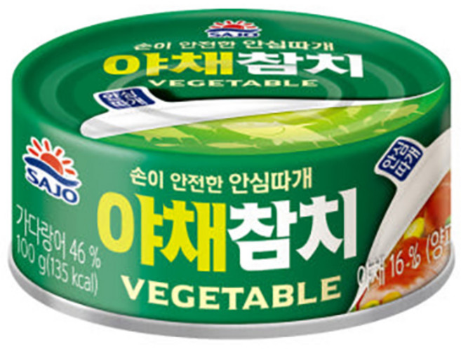 사조해표 안심따개 야채참치, 100g, 2개