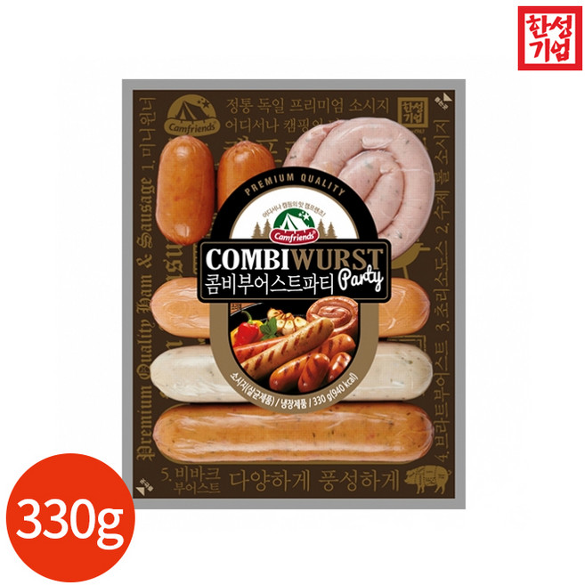 한성기업 캠프렌즈 콤비부어스트 파티 2개, 330g