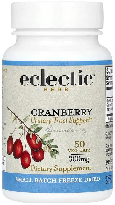 Eclectic Herb 동결 건조 크랜베리 베지 캡슐 50정(캡슐 1정당 300mg) ECL-30538, 1개 - 쿠팡