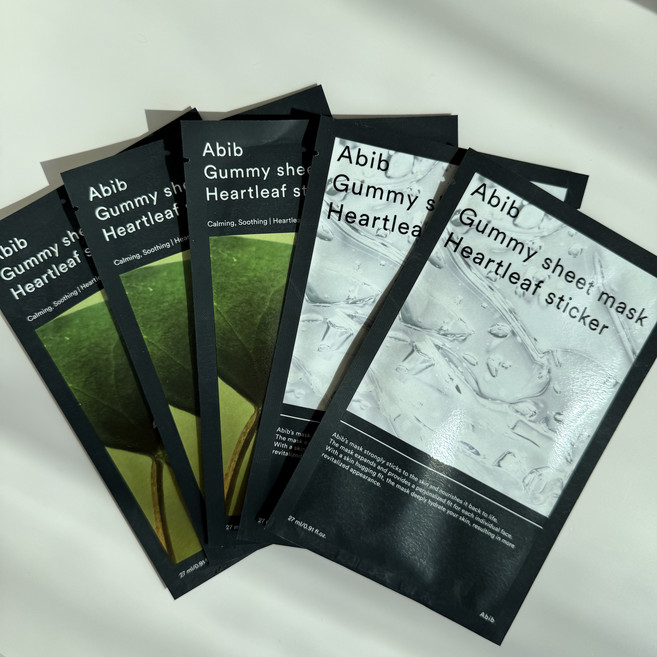 아비브 껌딱지 시트 마스크 어성초 스티커 마스크팩 5매 단위 묶음, 1개입, 5개