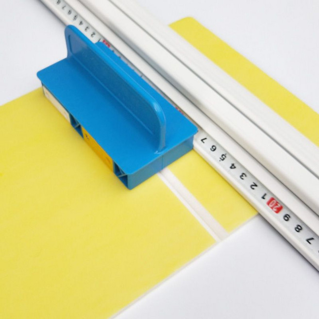 종이 커팅레일 시트지 커팅기 가이드 절단 사무용 휴대용 문서 재단 서류 커터 재단칼, 슬롯러 + 블레이드 10 개, 1개