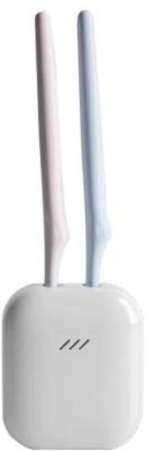 휴대용 충전식 이중 칫솔 살균기 모든 칫솔에 적합 가열 건조 선풍기 칫솔 홀더 2 개 UV 케이스, 1) white, 1)white