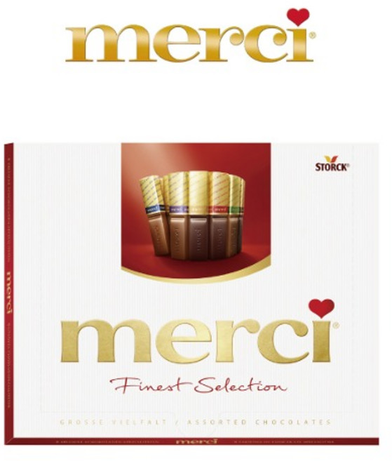 스톡 메르시 merci 초콜릿 파이니스트 셀렉션 레드 초콜릿, 250g, 1개