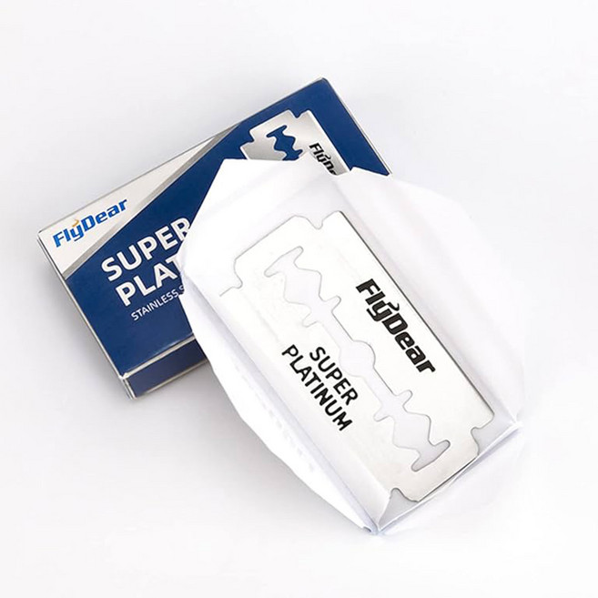 FlyDear 클래식 면도기 양면날 더블 엣지, 1개, 100개입