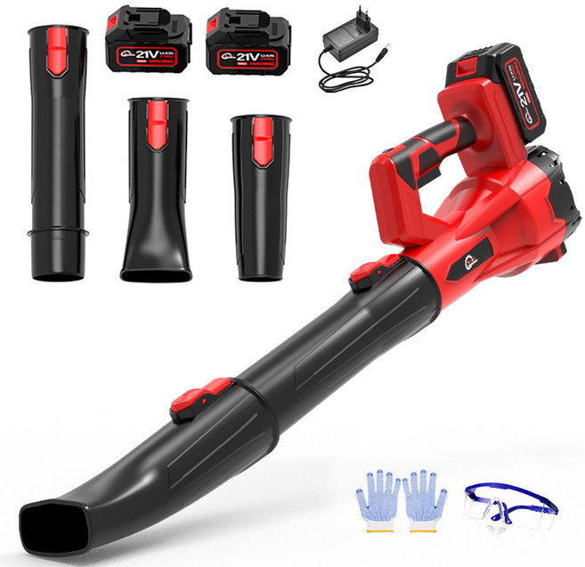 YUON 낙엽 무선 제설 충전 미니 송풍기 청소기 불고 365 겸용 공기 주입기 강력 에어건 풀세트, 본품 + 배터리 2개이상, 1세트