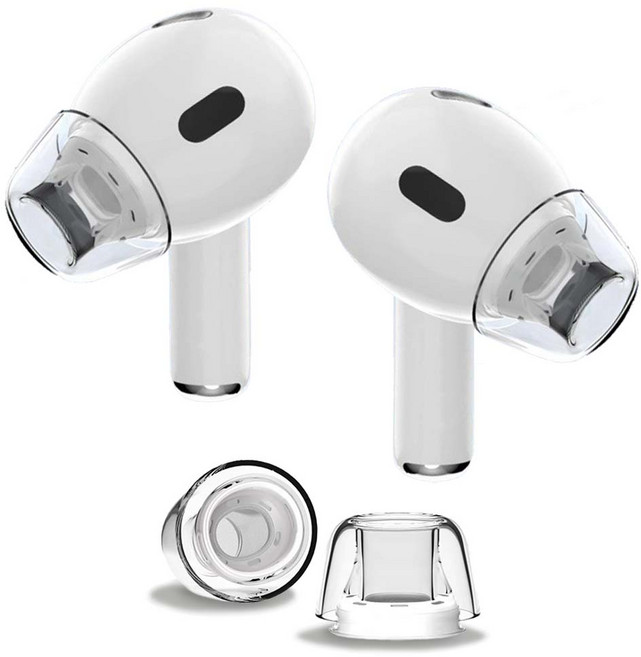 에어팟 프로 라텍스 이어팁 1세대 2세대 호환, 투명 소(S)