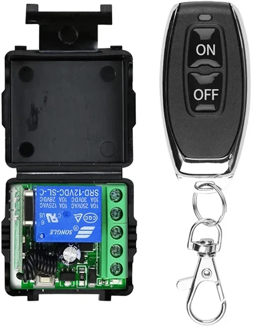DC 12V 433Mhz RF 무선 원격 제어 스위치 릴레이 1CH 수신기 모듈 2CH 송신기 LED 도어 전자기 잠금 장치, 05 1 receiver