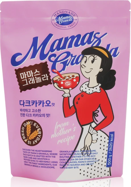 마마스그래놀라 카카오맛 아침식사 아이들간식 식단관리 홈메이드간식, 500g, 1개 - 쿠팡