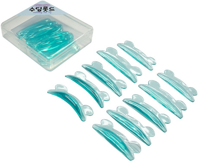 수딩롯드 실리콘 셀프 속눈썹 펌 CU컬 착붙 연화 노글루 롯드 재료, 1개, 블루