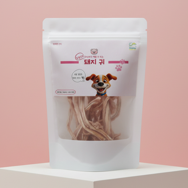 헬시하이펫 강아지 동결건조 돼지귀슬라이스 국내산, 1개, 50g, 천연껌