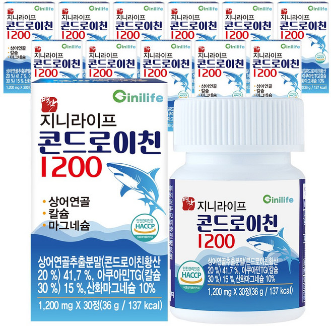 지니라이프 명작 콘드로이친 1200, 12개, 30정