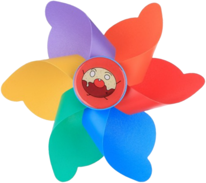 [나르고] 킥보드 바람개비 기둥형 핸들형, 1개, 도넛