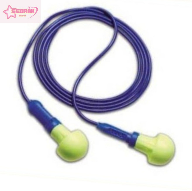 서락 3M 귀 삽입형 귀마개 Push-Ins 끈이 달린 5개입 사격용귀마개
