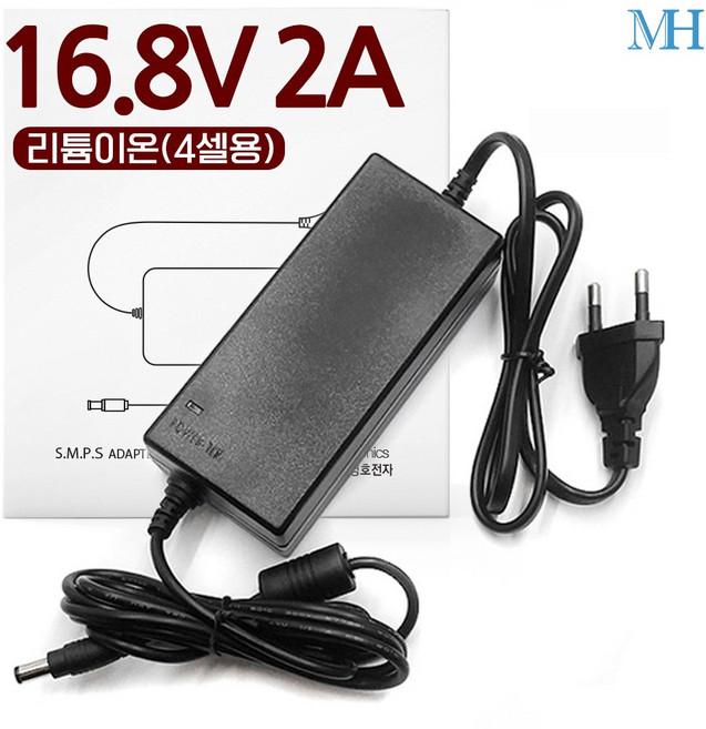 명호전자 리튬이온충전기 리튬폴리머 1셀용~4셀용까지, 16.8V 2A (4셀용), 1개