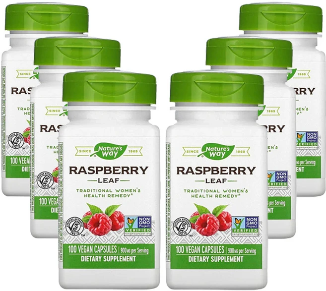 네쳐스웨이 라즈베리잎 450mg 비건 캡슐 100정, 6팩 - 쿠팡