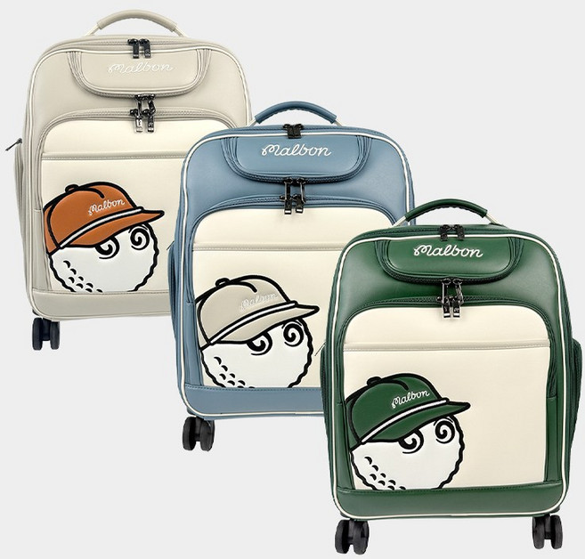 [백화점]말본 골프 보스턴백 클럽하우스 시그니처 트롤리 캐리어 여행가방, 02.블루BL