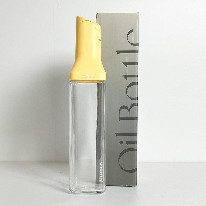 아르딘마망 (허니옐로우) 유리 오일병 자동개폐 오토 소스병, 1개, 500ml