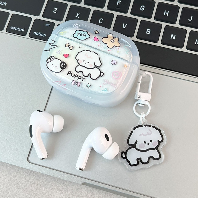 라이프웍스 그래피티 강아지 에어팟 케이스, Airpods 4, 1개