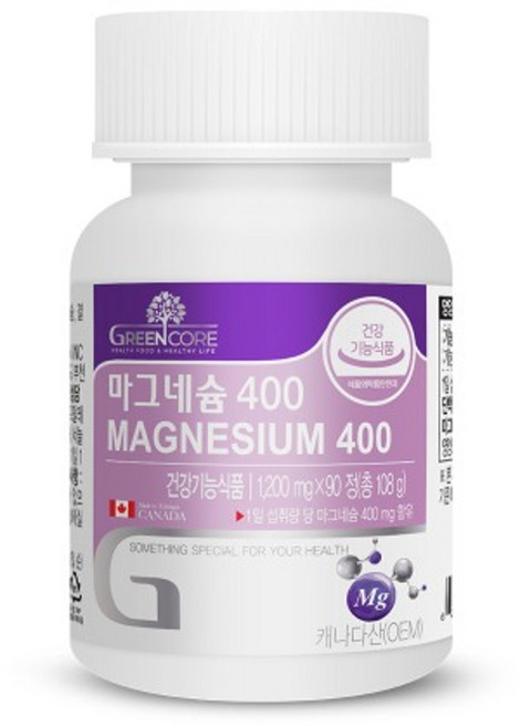 그린코어 마그네슘400 1200mg, 90정, 1개