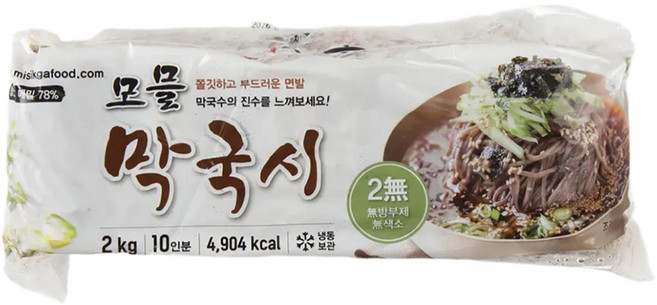 메밀함량78% 메밀면 10인분 막국수 모밀국수, 3개, 2kg