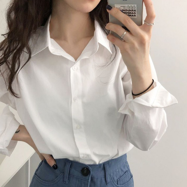 메이킹유 파스텔 무지 셔츠 319에티드블라우스(~77size 사이즈추가)