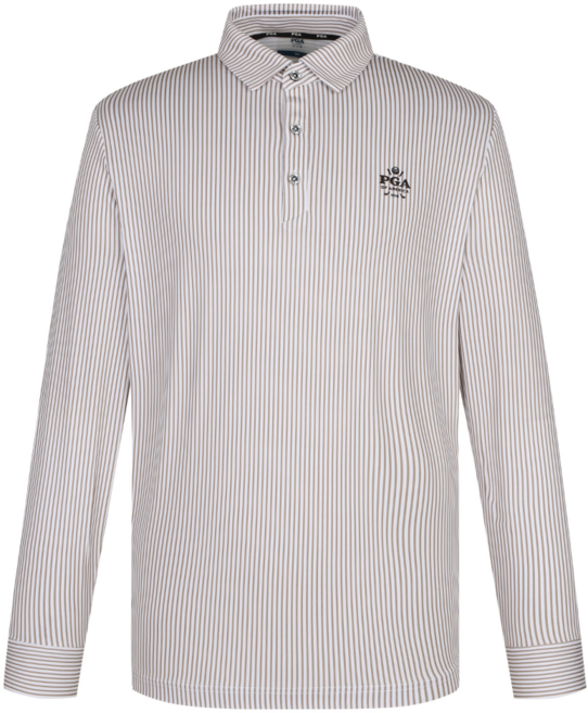 SS시즌 PGA 남성 커스프카라 스트라이프 긴팔티셔츠 PGMTS51302