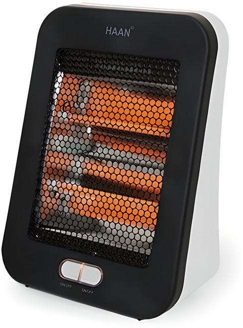 한경희생활과학 프리미엄 2단 석영관 전기히터, HAAN-M100H, 블랙 + 화이트