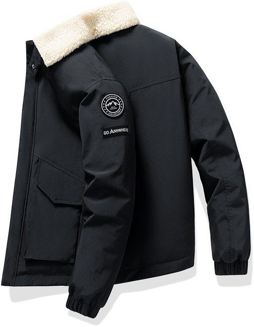 스타일닥터 오리털 패딩 남성 가을 겨울 도톰한 보온 퍼 칼라 점퍼