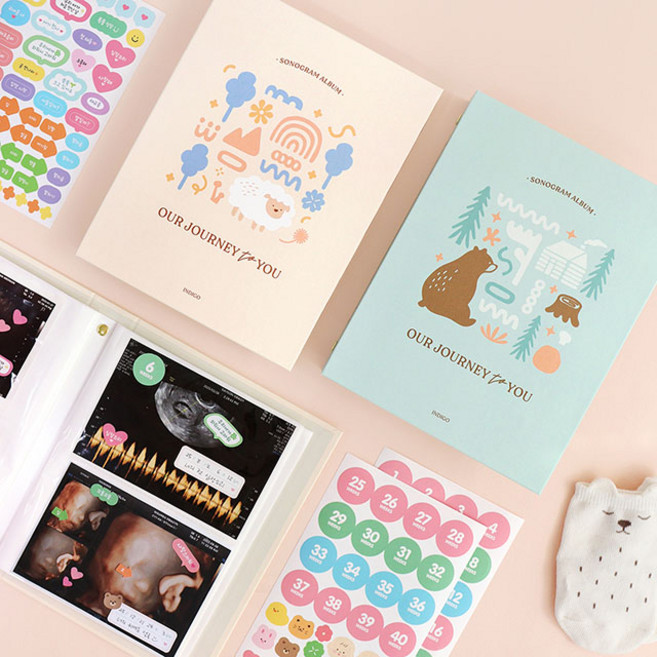 처음부모 초음파사진 포켓 앨범 (112포켓 스티커4매 포토북)
