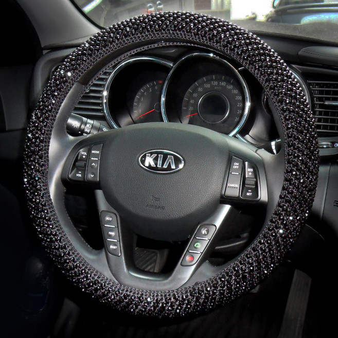 국산 크리스탈 핸들커버 손뜨개 비즈 수공예 핸들카바, 블랙줄무늬