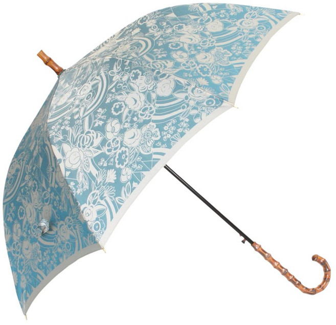 [MAKITA 마키타 상점] 고급 장우산 kirie 사라사 블루그린 선물용 일본명품우산