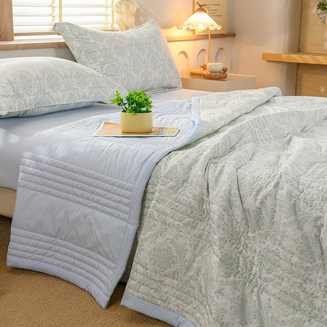 시원한 여름 이불 사계절 이불 캠핑 이불 차렵이불