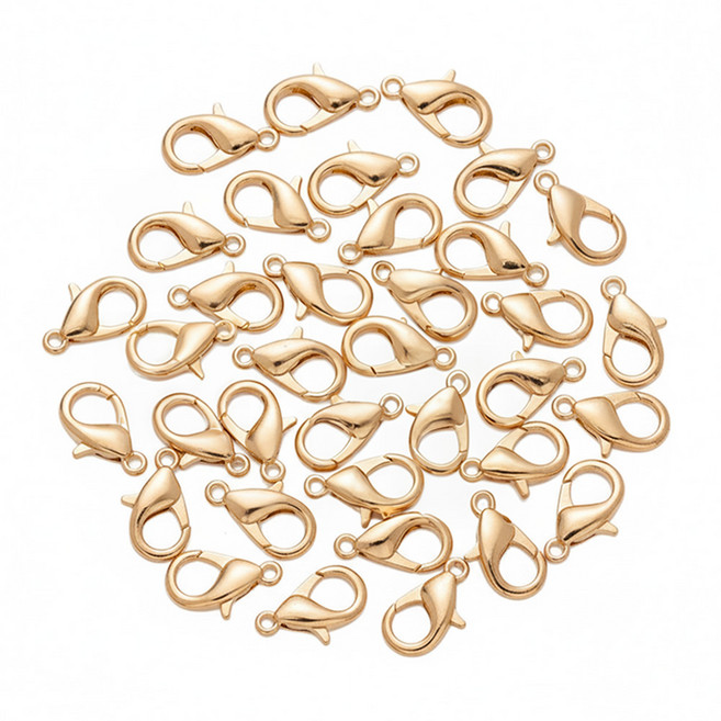 랍스터 고리 연결고리 키링 부자재 21mm, 30개, 라이트골드