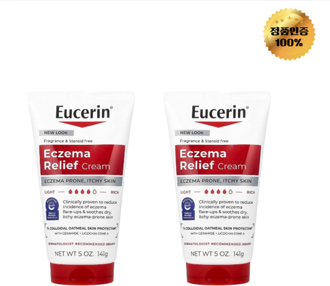 1+1 유세린 습진 완화 크림 향료 무함유 141g, 2개