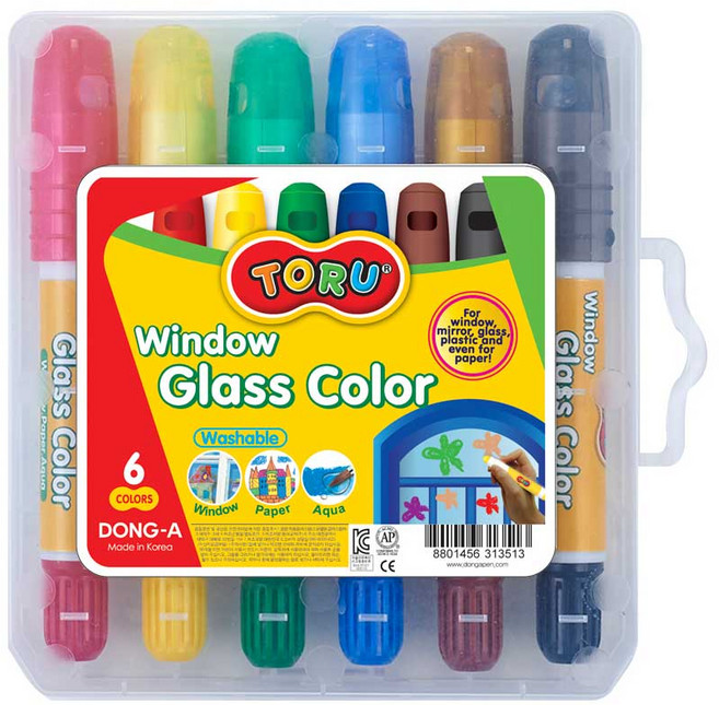 동아 토루 윈도우 글라스칼라 6색세트, 단품, 1개