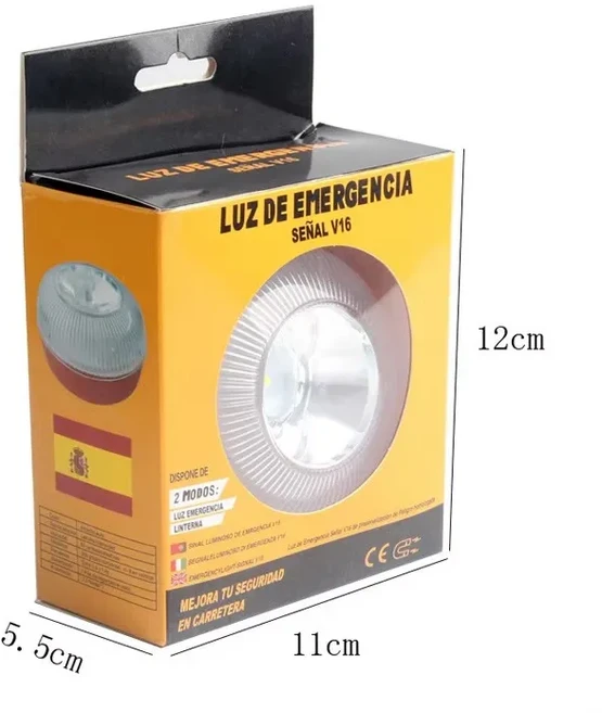 차량 트럭 루프탑 경고등 비상 LED 스트로브 라이트 자석식 베이스가 있는 도로변 사고용 점멸, 01 1PC