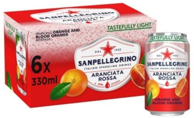 San Pellegrino 산펠레그리노 블러드 오렌지맛 음료, 6개, 330ml