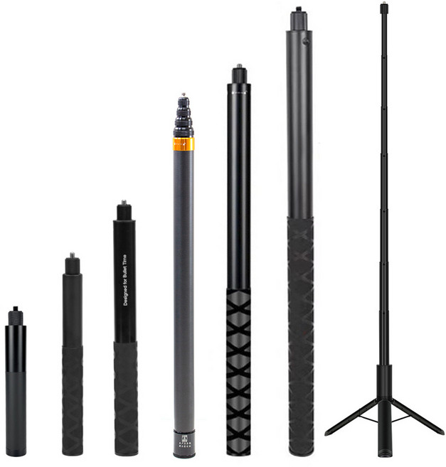 오즈모360 인스타360 호환 확장형 인비져블 셀피스틱 7종(택1) Insta360 OSMO360 셀카봉, 옵션1) AC6070(17~70cm)