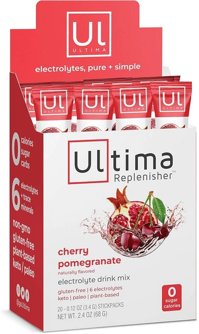얼티마 리플레니셔 일렉트로라이트 파우더 체리 석류 20 스틱팩, 64g - 쿠팡