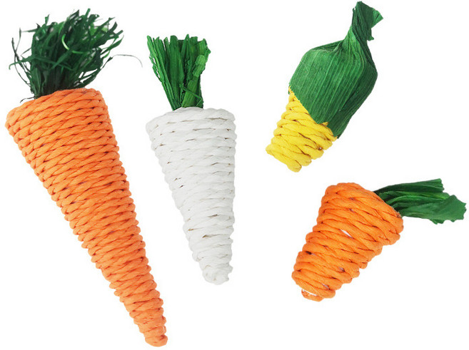 倉鼠啃咬棒 小寵玩具 兔子磨牙棒 黃金鼠 刺蝟 三線鼠 銀狐, 1個, 小紅蘿菠, 紅