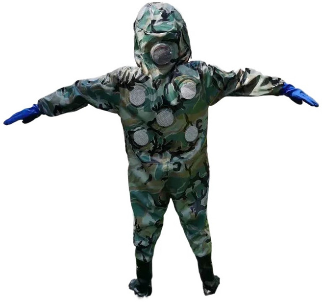 양봉 보호복 말벌 장수 전신 선풍기 벌집제거 방충 안전복 작업복 양봉옷 보호 말벌보호복, 1개, 신발 사이즈 255mm