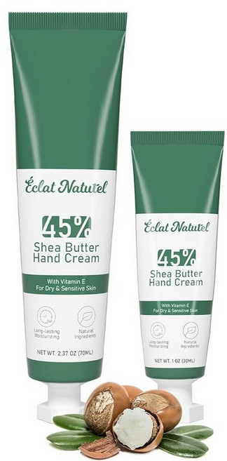 ÉCAT NATURE 시어 버터 로션 바디 및 핸드 크림 25% 시어 버터 및 비타민 E 건조한 피부를 위한 오래 지속되는 영양 모이스처라이징 핸드 앤 바디 로션 기름