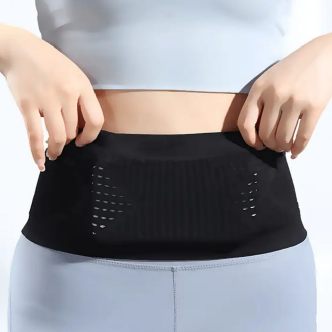 모던하이 러닝벨트 입는 런닝 벨트 탄력 힙색, XL, 블랙, 1개