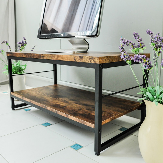 Tasteful 仿古木色 雙層電視櫃 W80xD40xH40cm MIT台灣製