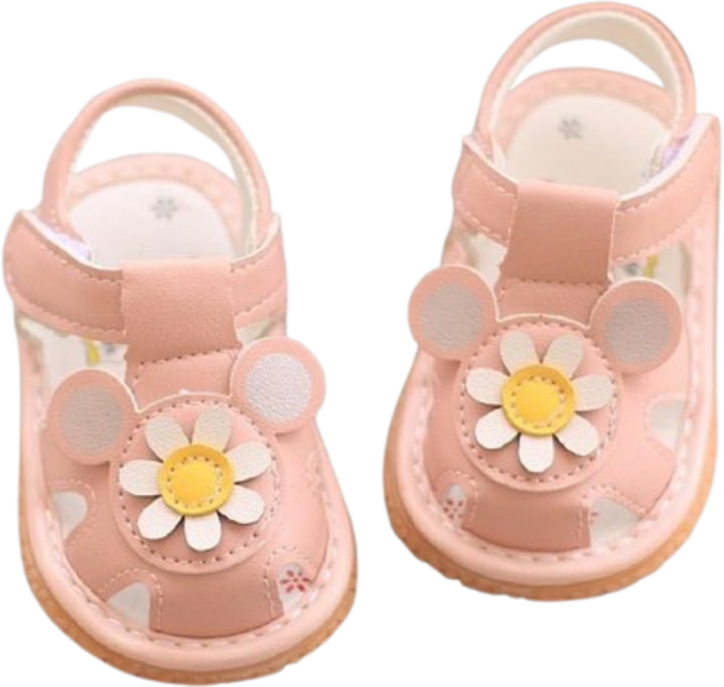미키플라워 삑삑이신발 샌들 아기 걸음마 돌선물 보행기 돌아기 신생아
