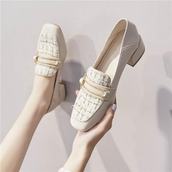 셀럽당 춘추 트위드 구두 단화 슬립온 로퍼