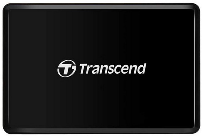 Transcend USB 3.0 초고속 멀티 블랙 카드 (TS-RDF8K)용 SD/SDHC/SDXC/MS/CF 리더기, 1개