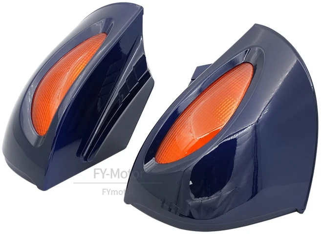 오토바이 좌우 백미러 방향 지시등 포함 앰버 렌즈 BMW R1100RT 적합, 06 Dark blue