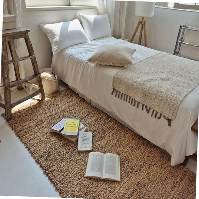 여름용 라탄 사각 거실 카페트 매트 70x180cm 인테리어 러그 라탄매트 여름카페트 인테리어러그