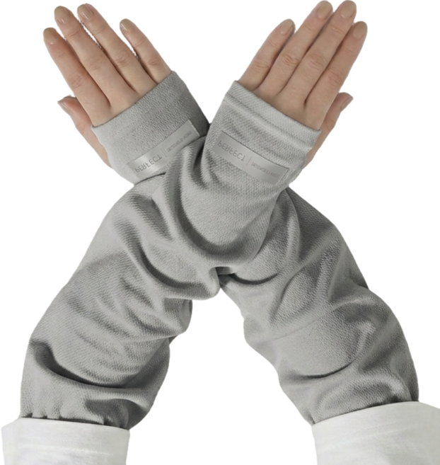 쿠빗 시원하고 헐렁한 쿨토시 자외선차단 남여공용, 2세트, 소프트 그레이